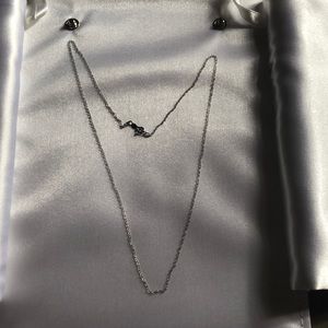 10K stamped White Gold Chain
